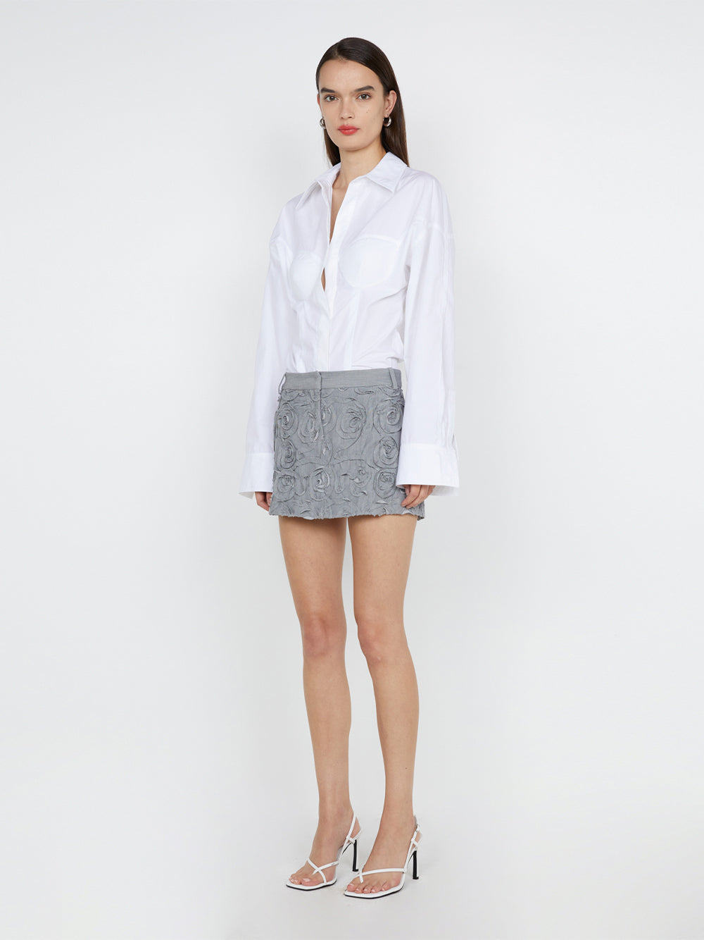 Leon Panel Shirt White