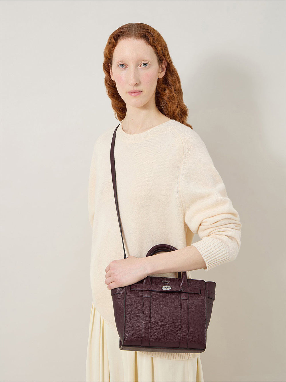 Mini Zipped Bayswater (Black Cherry)