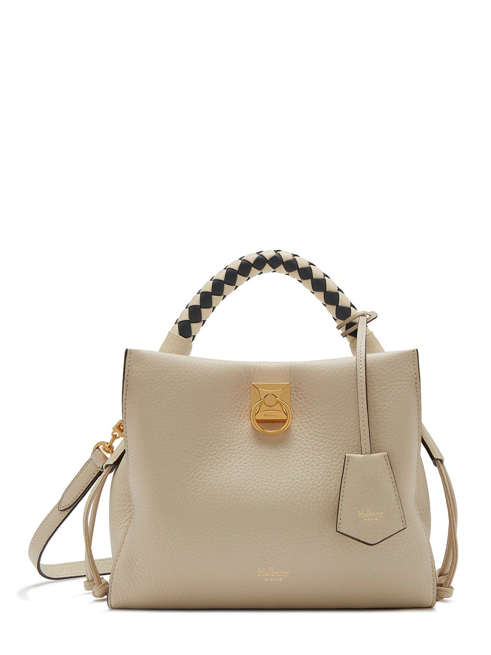 Small Iris Handle Chalk & Midnight Heavy Grain & Silky Calf