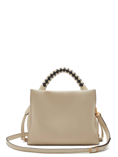 Small Iris Handle Chalk & Midnight Heavy Grain & Silky Calf