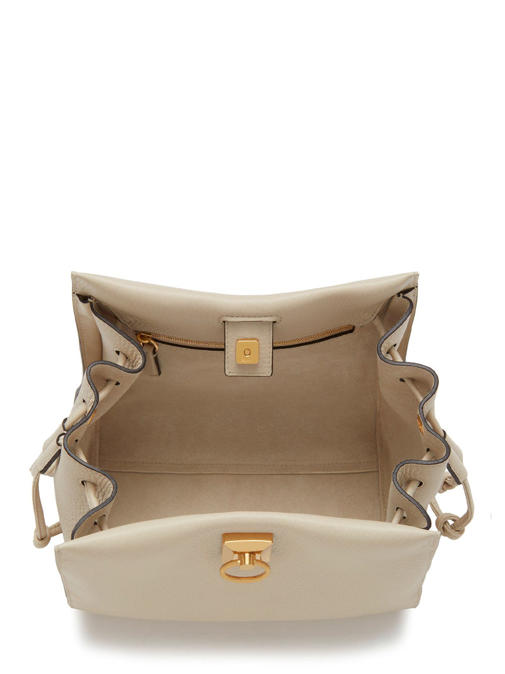 Small Iris Handle Chalk & Midnight Heavy Grain & Silky Calf