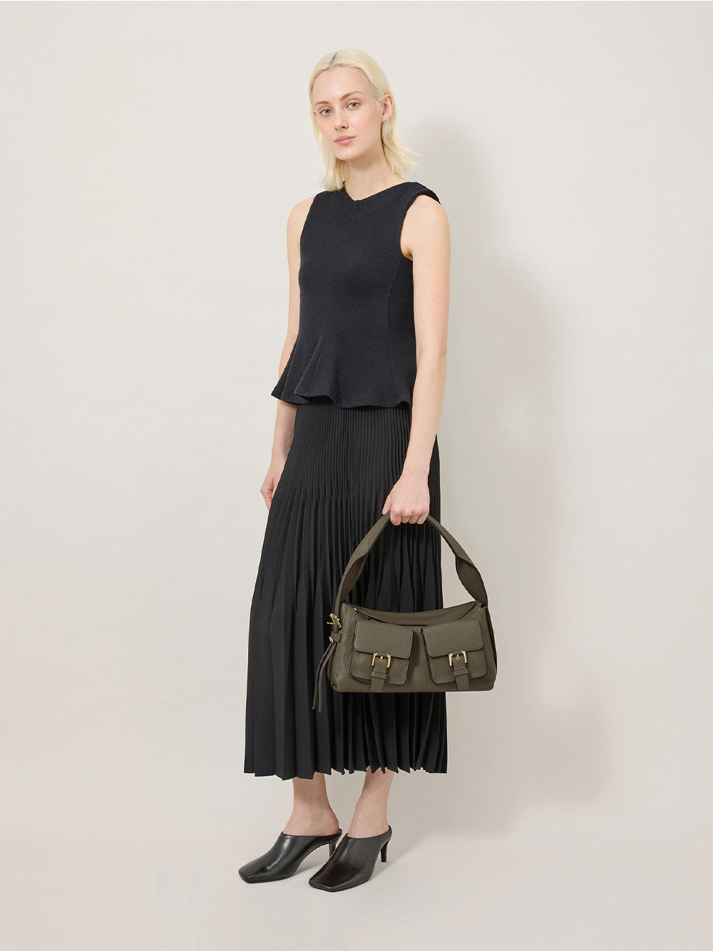 Maggie Shoulder Bag (Linen Green)