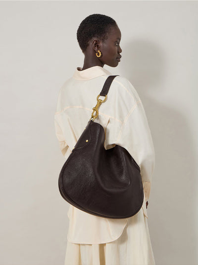 Hackney Shoulder Bag (Shiny Buffalo Ebony)