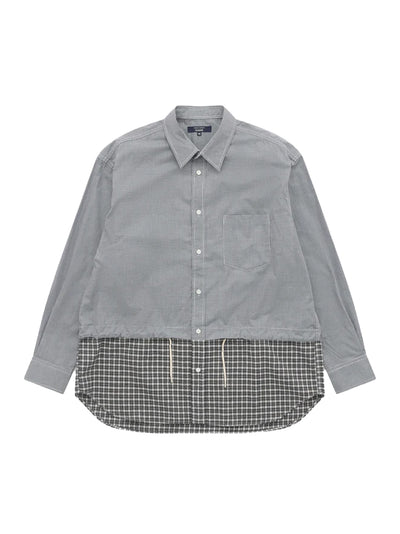 Men’s Check Hem Shirt Grey