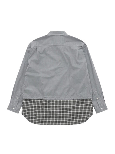 Men’s Check Hem Shirt Grey