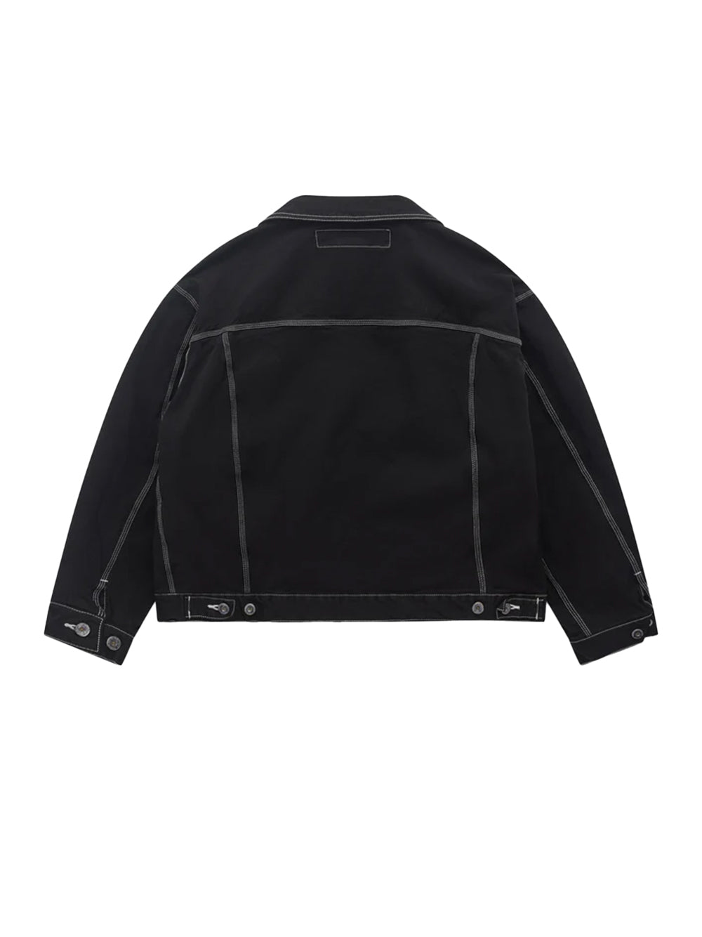 Men's Top Stitch Trucker Jacket Black