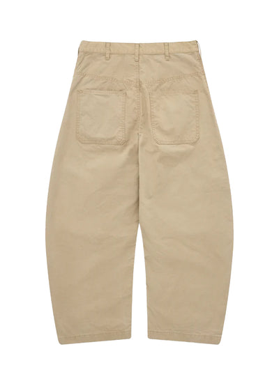Men's Curved Hem Jeans Beige