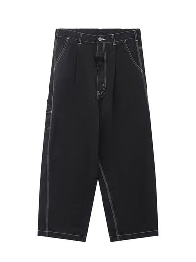 Men's Top Stitch Work Trousers Black