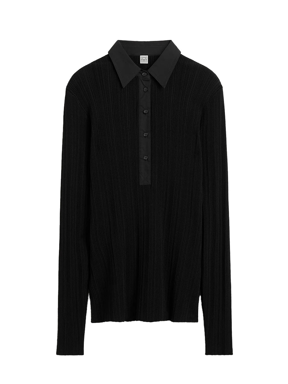 Half-Placket Knit Shirt (Black)