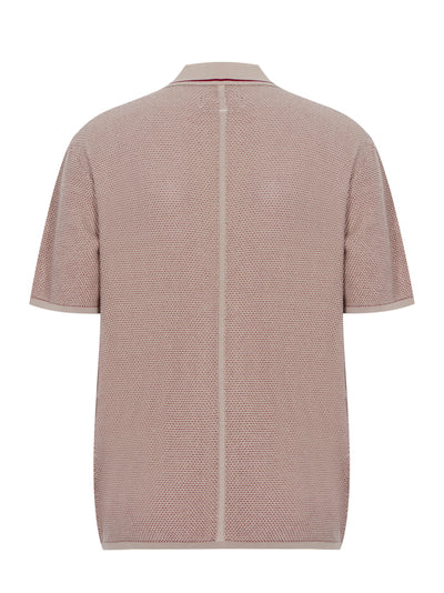 Hamlin Short Sleeve Johnny Collar Polo (Desert)