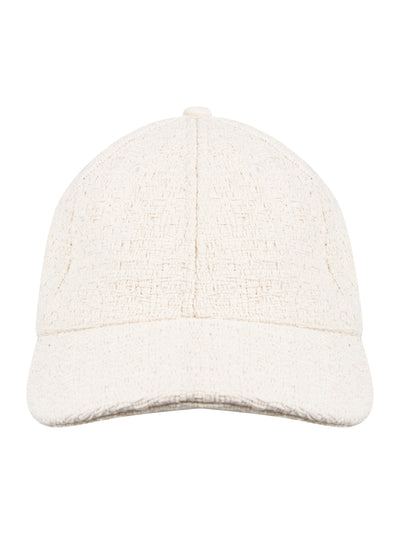 Harlow Baseball Cap (Ivory Tweed)