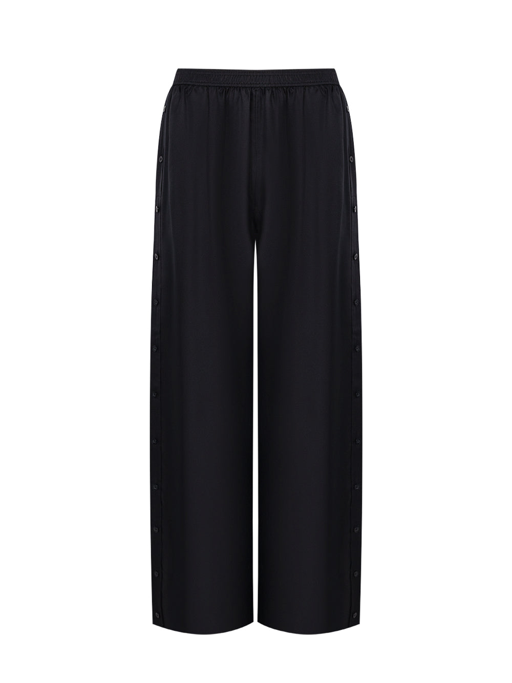 Heavy Silk Side Placket Pant (Black)