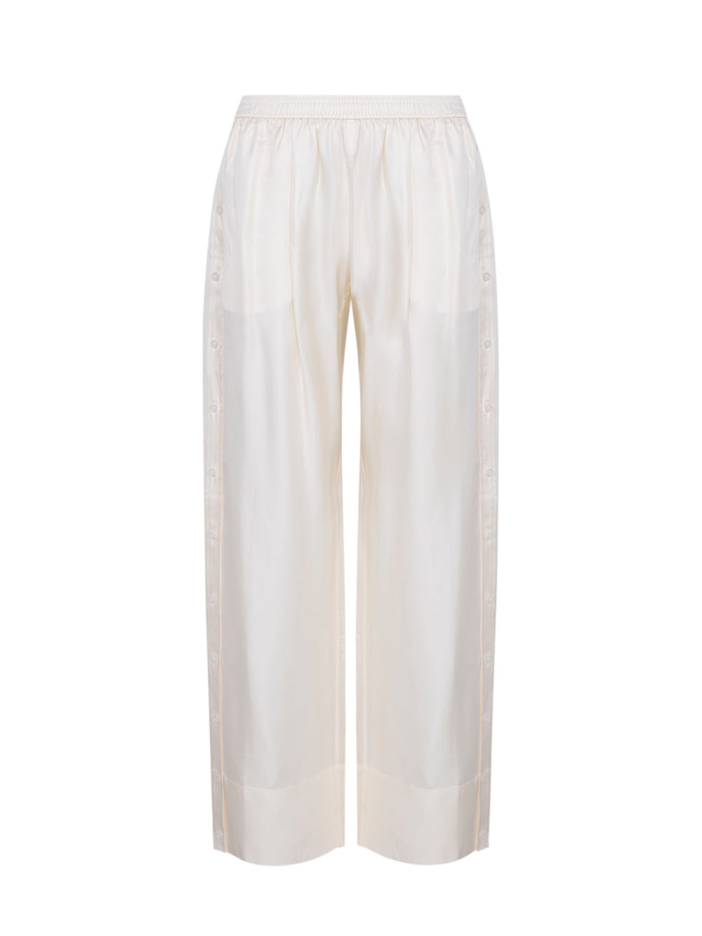 Heavy Silk Side Placket Pant (Ivory)
