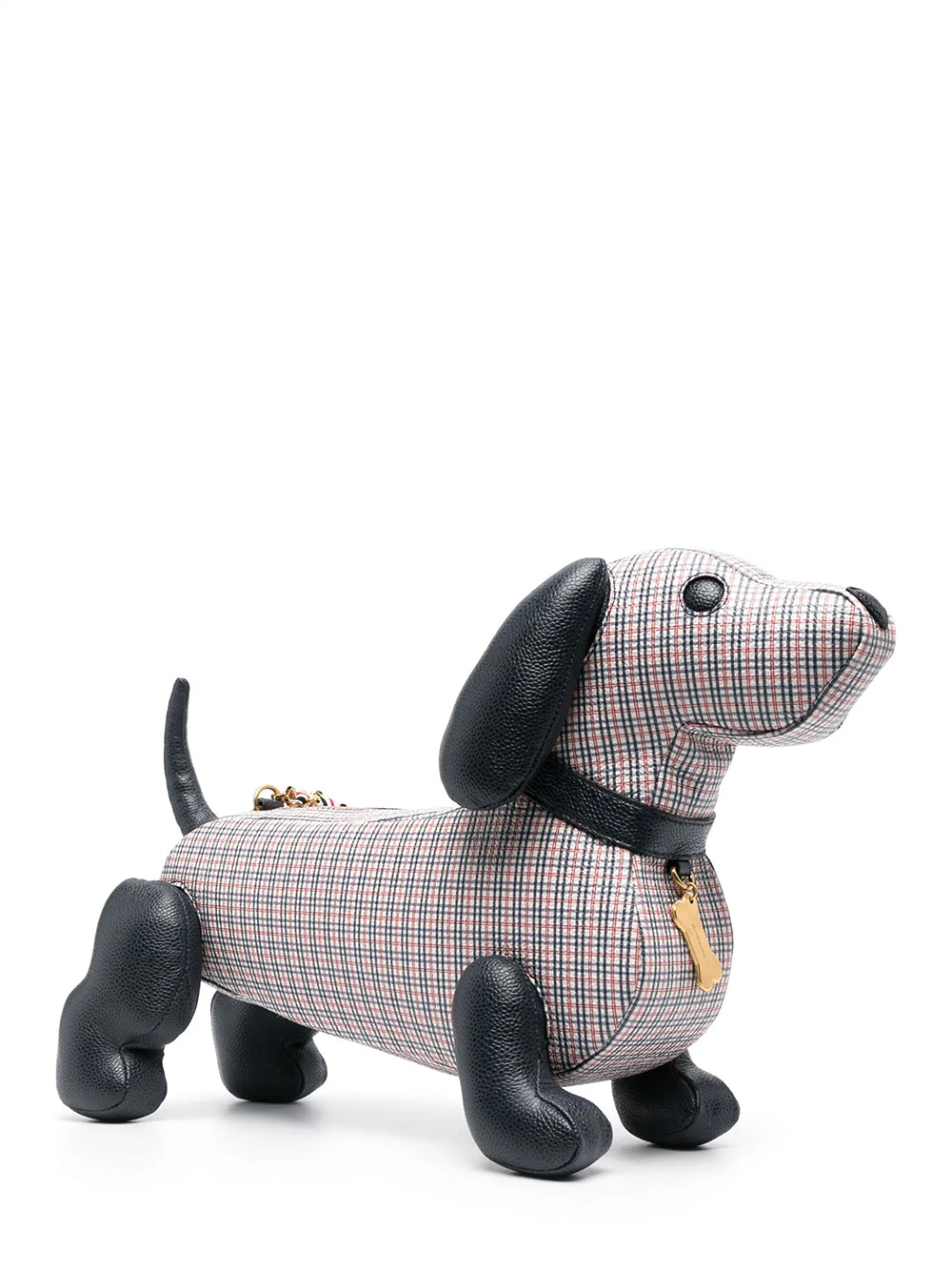 Hector Check-Pattern Zipped Tote Bag (RWB/White)