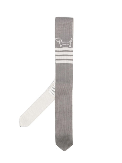 Hector Icon Silk-Jacquard Tie (Light Grey)