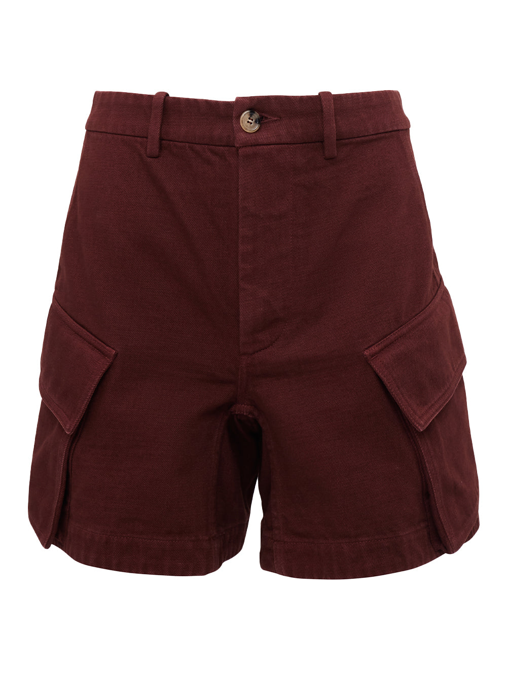 High Waist Cargo Shorts (Rust)