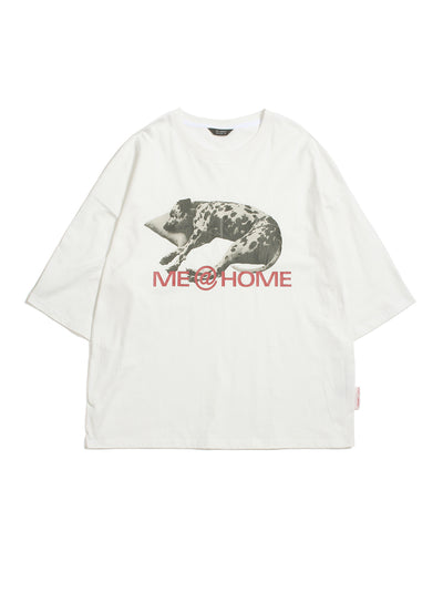 Home (Oversized Tee - Medium Weight) (White)