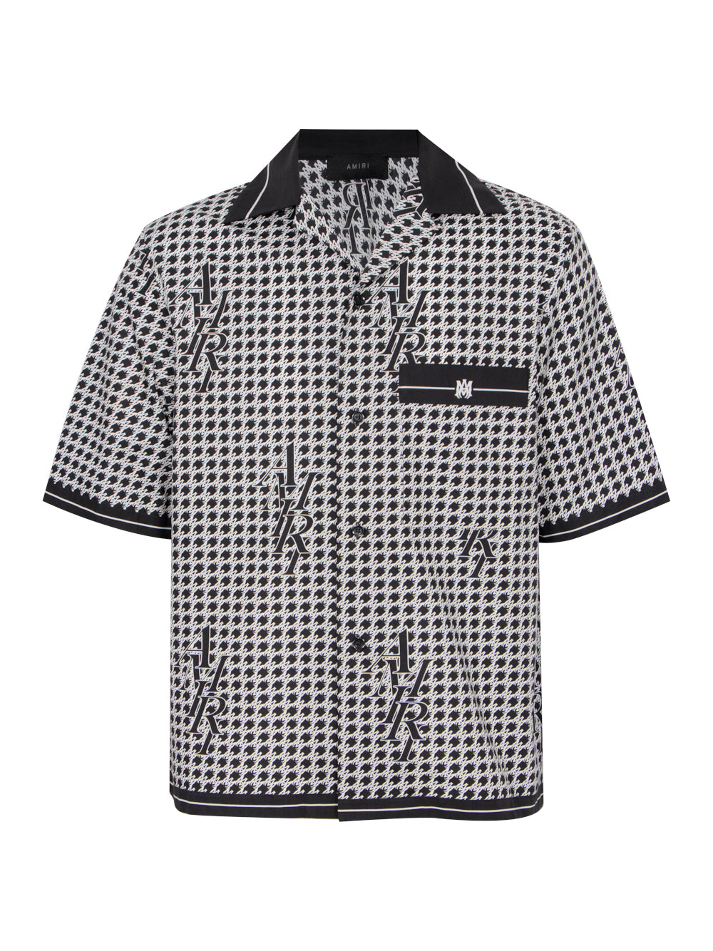 Houndstooth Poplin Shirt (Black)