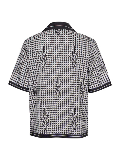 Houndstooth Poplin Shirt (Black)
