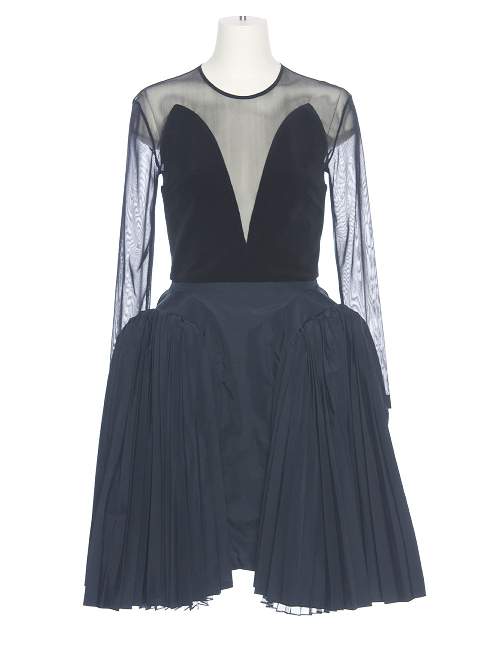 Hybrid Pleated Dress (Black)