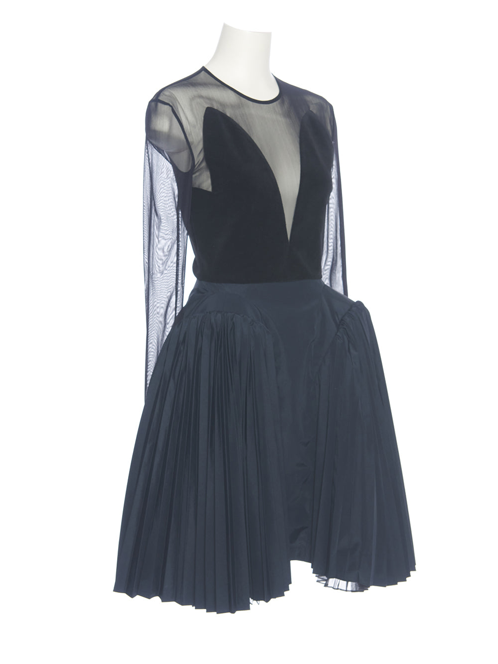 Hybrid Pleated Dress (Black)