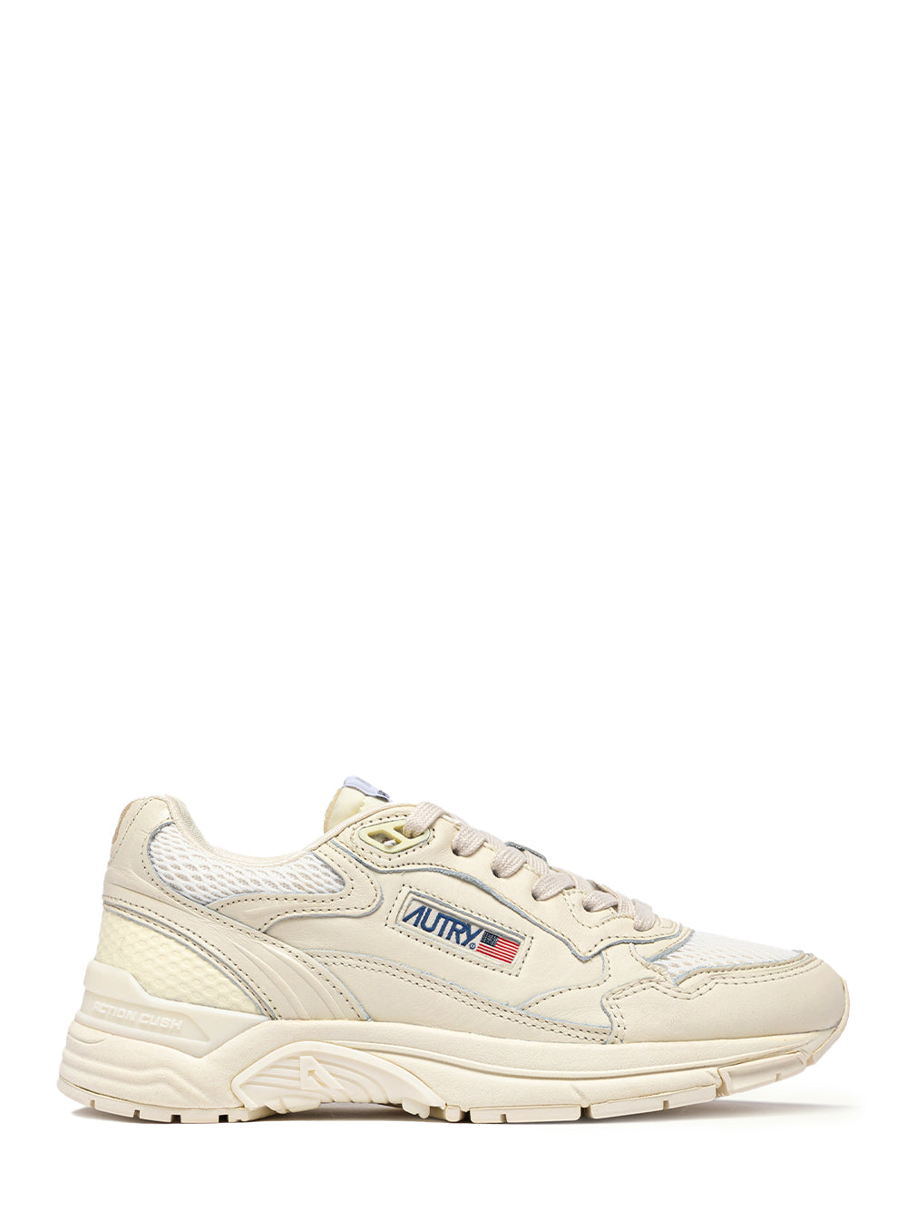 Hyperway Sneakers (Whisper White Laminated Leather and Mesh)