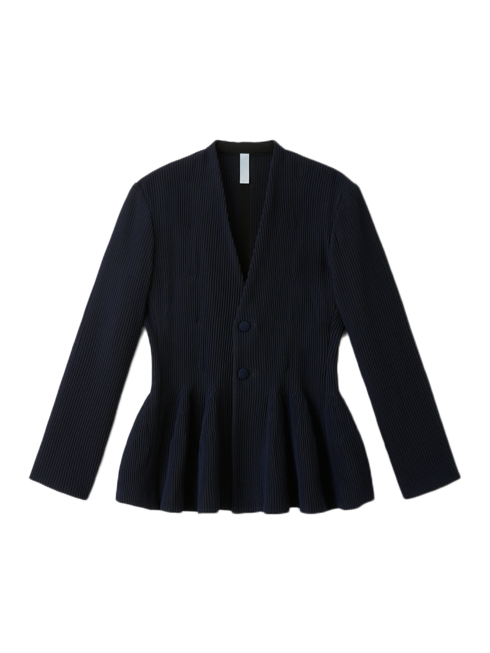 Hypha Collarless Flare Jacket (Navy-Black)