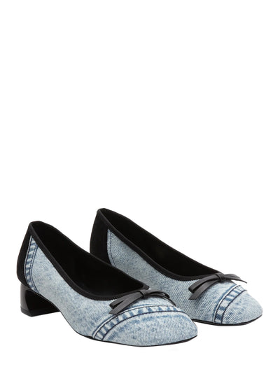 ID Soft Ballerina Pump (Black/Blue)