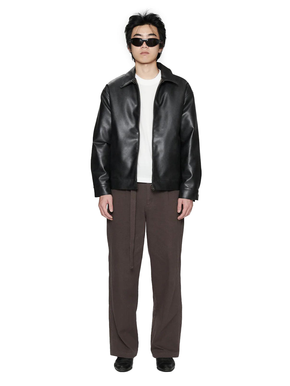 Vegan Leather Jacket (Jet Black)