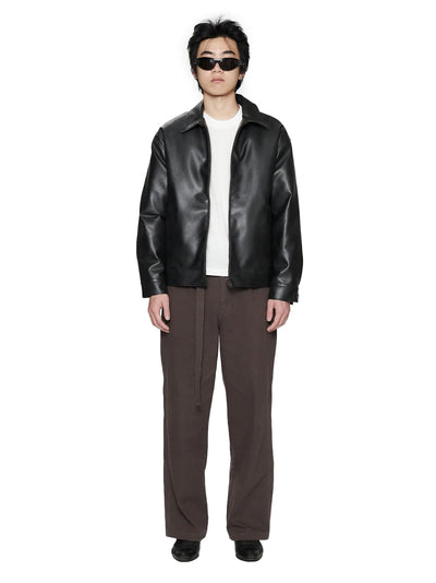 Vegan Leather Jacket (Jet Black)