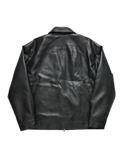 Vegan Leather Jacket (Jet Black)