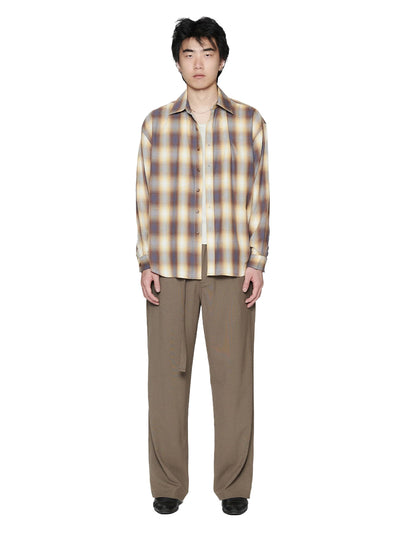 Big Long Sleeve Shirt Sun Plaid