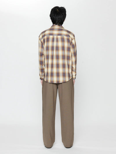 Big Long Sleeve Shirt Sun Plaid