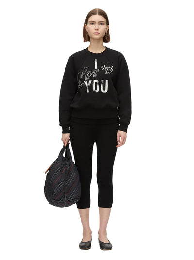 I Lov'd You Cropped Sweatshirt (Black)