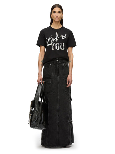 I Lov'd You Embroidered Tee (Black Multi)