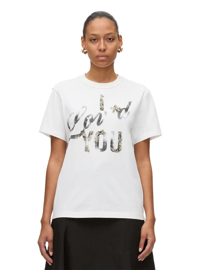 I Lov'd You Embroidered Tee (White Multi)