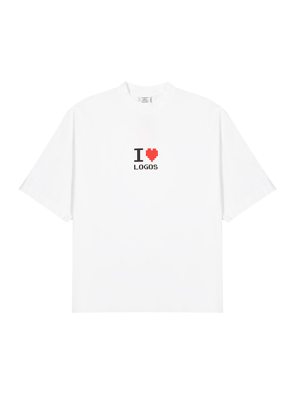 I Love Logos Cropped Boxy T-Shirt (White)