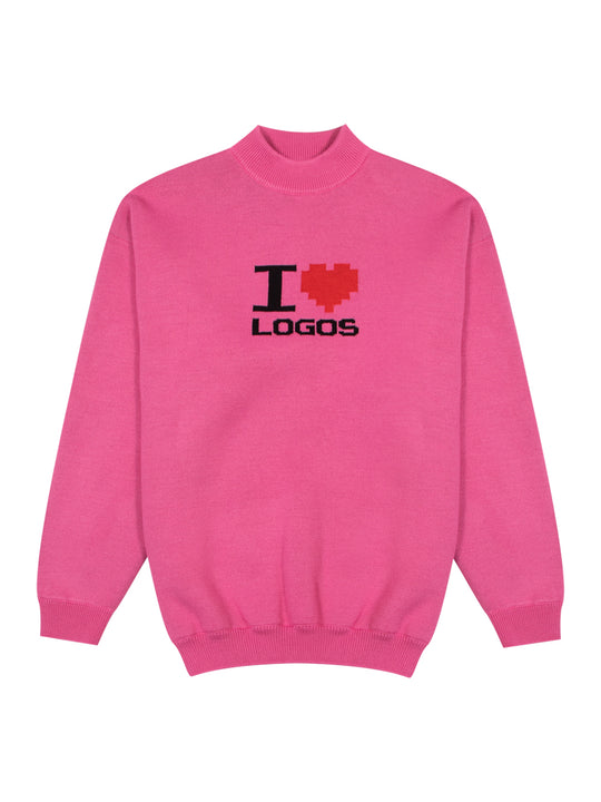 I Love Logos Sweater (Hot Pink)