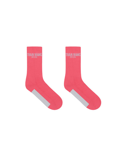 I See The Lights Logoed Crew Socks (Coral Paradise)