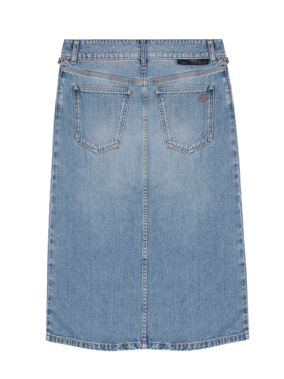 Iconic Falabella Chain Mid Blue Vintage Denim Skirt (Mid Vintage Blue)