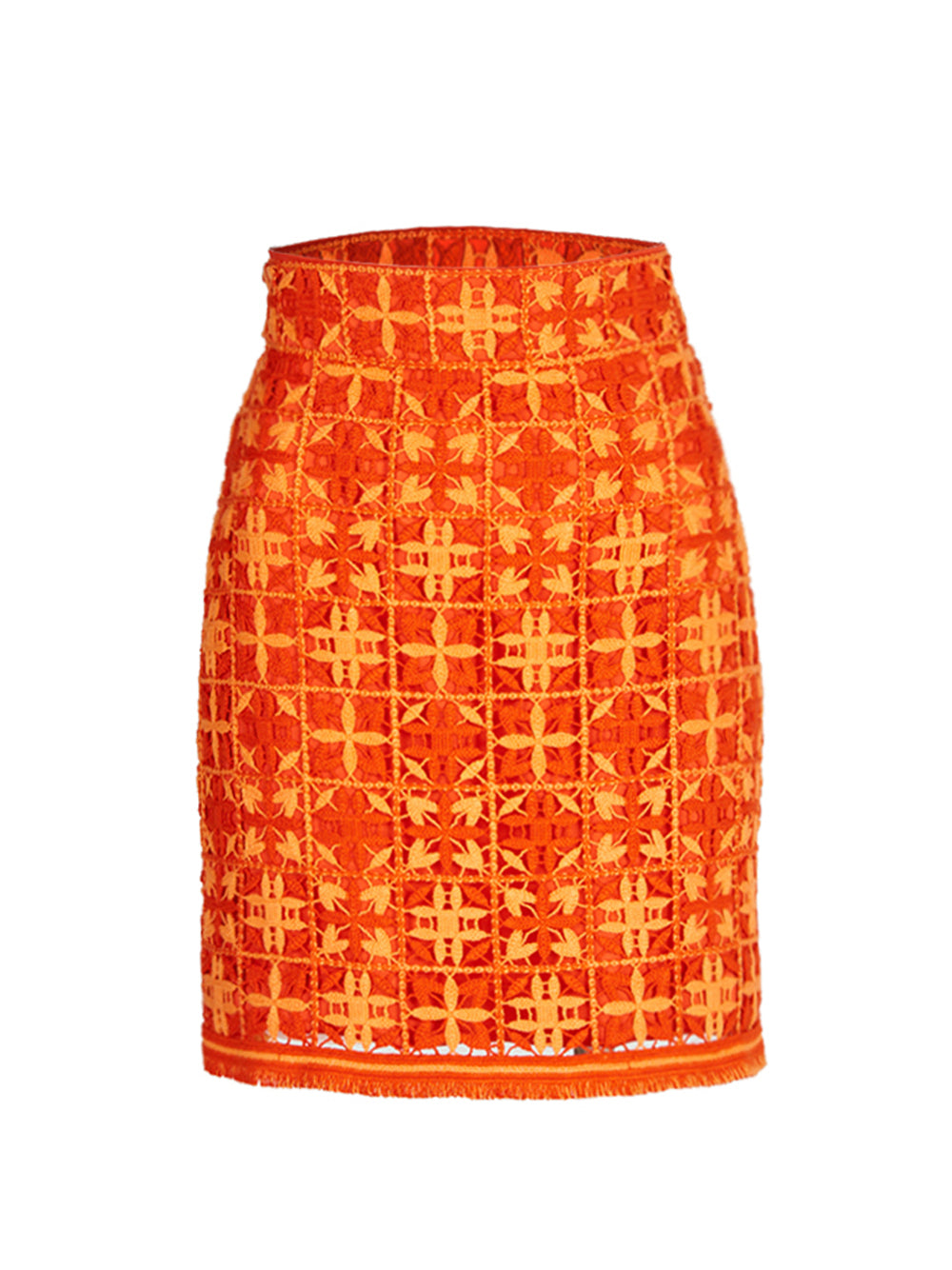 Idalia Skirt (Red Orange Crochet)