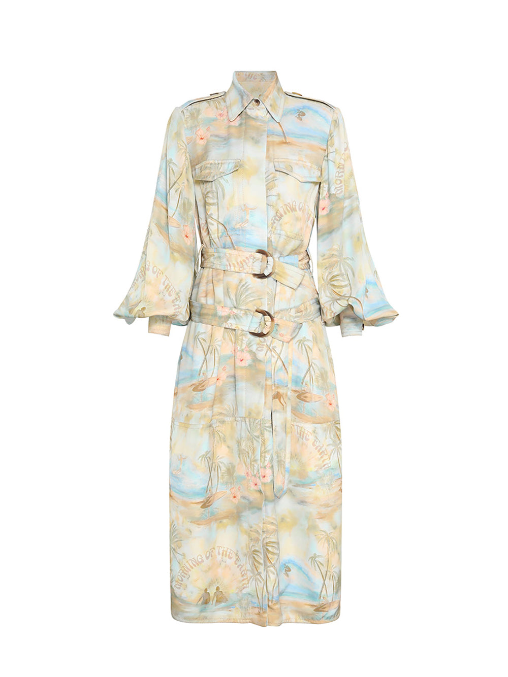 Illuminate Cargo Midi Dress (Blue Morning)