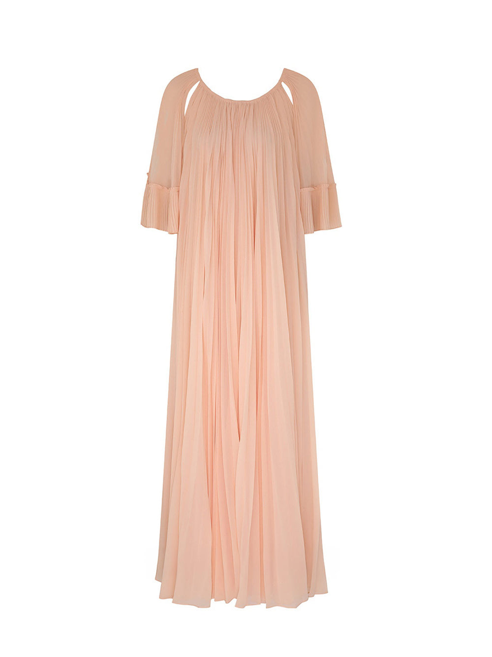 Illuminate Pleated Cape Maxi (Peach)