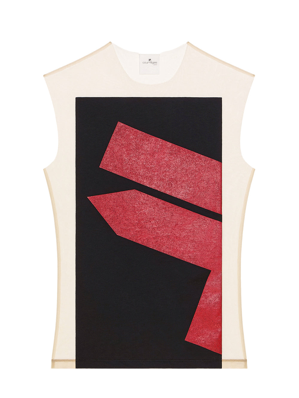 Illusion Square Tracks Top (Sand/Black)