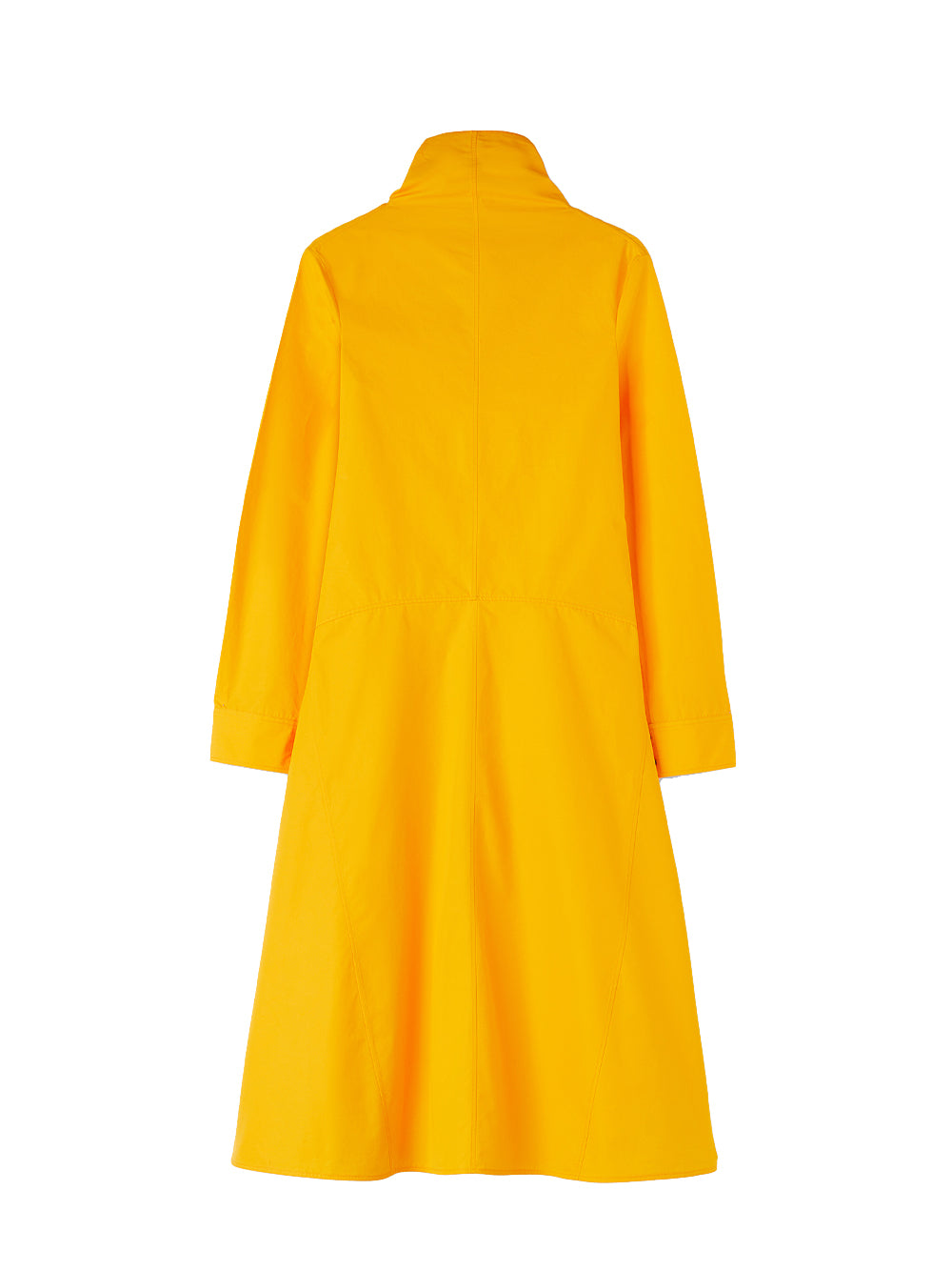 Relaxed Fit Calf Length Dress With Foulard Neckline, Voluminous Side Inserts And Long Sleeves With Cuffs. Invisible Zip Closure On The Side Mango