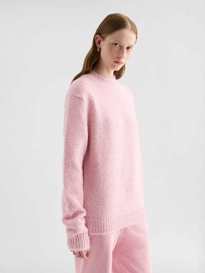 Midweight Wool Crew-Neck Sweater (Pink)