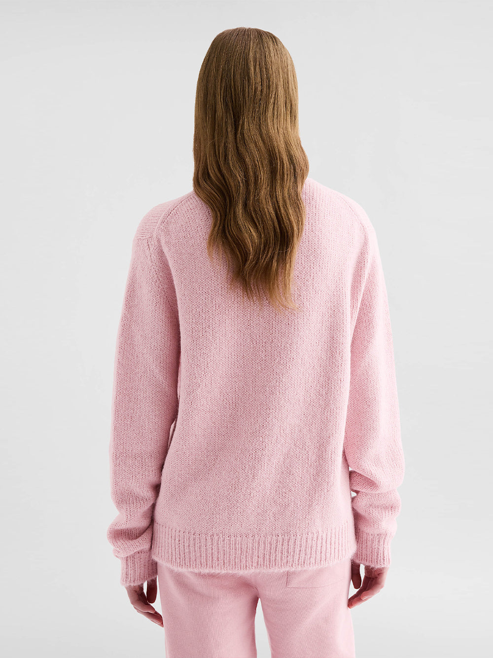 Midweight Wool Crew-Neck Sweater (Pink)