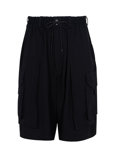 Y-3 Rayon Twill Shorts (Black)