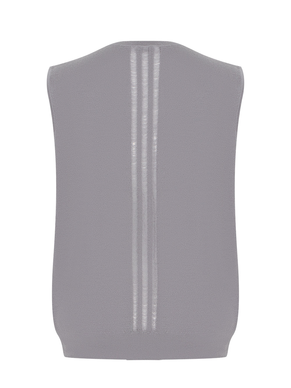 3-Stripe Knit Vest (Solid Grey)