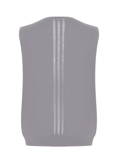 3-Stripe Knit Vest (Solid Grey)